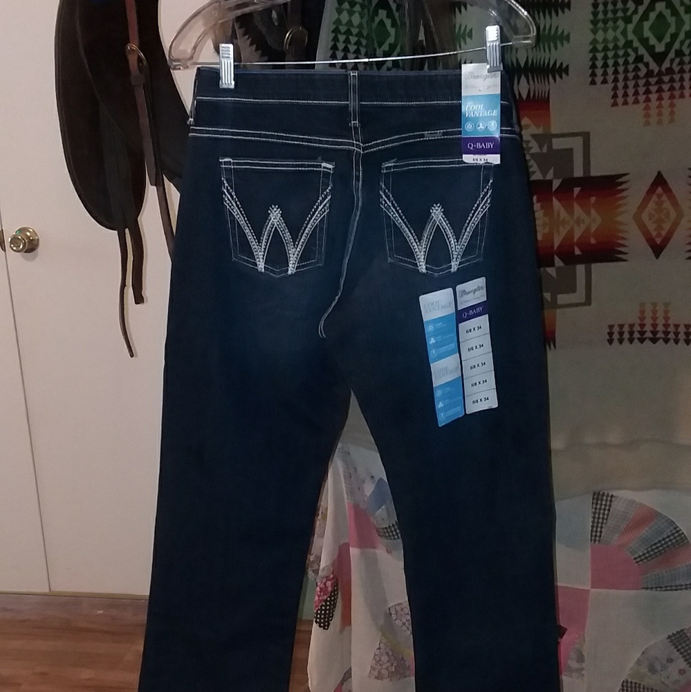 NWT Wranger Q Baby Riding Jeans 5/6 34 Bootcut